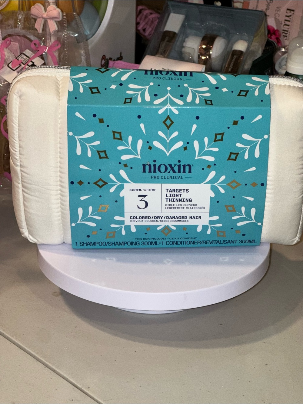 Nioxin Pro Clinical System 3 Kit – Teal & White Travel Set
